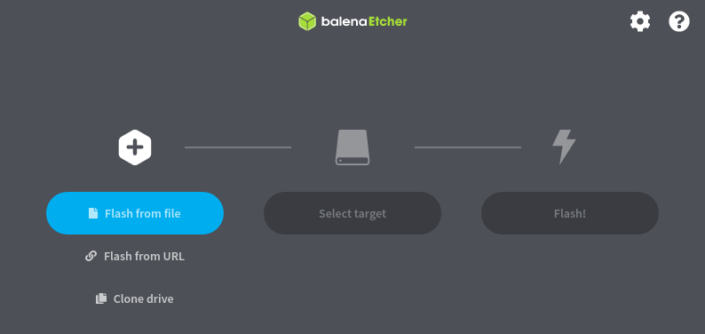 Balena Etcher step 1